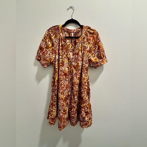 Anthropologie Pilcro Floral Tapestry Puff Sleeve Dress Size S - Picture 1 of 7
